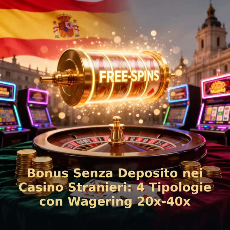 Bonus Senza Deposito nei Casino Stranieri: 4 Tipologie con Requisito di puntata 20x-40x